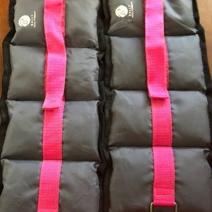 Bally leg weights grey & pink w/black trim 3 lbs